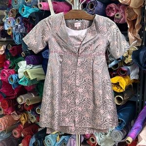 Light mauve spiral design children’s 2 piece set